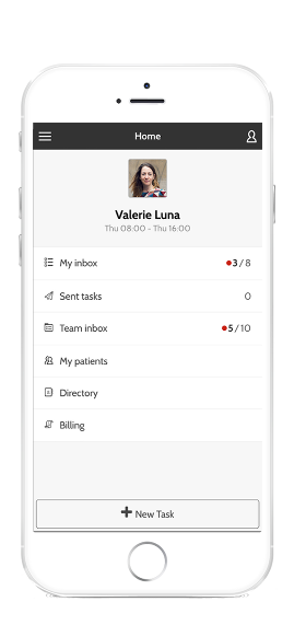 MedTasker mobile app home screen
